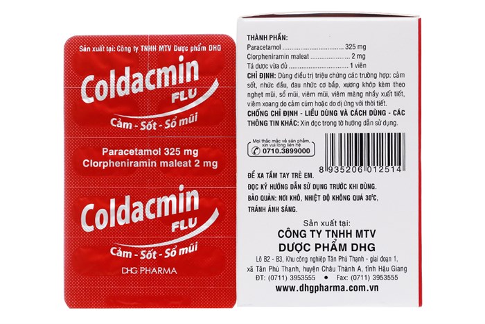 Thông tin cơ bản về thuốc Coldacmin